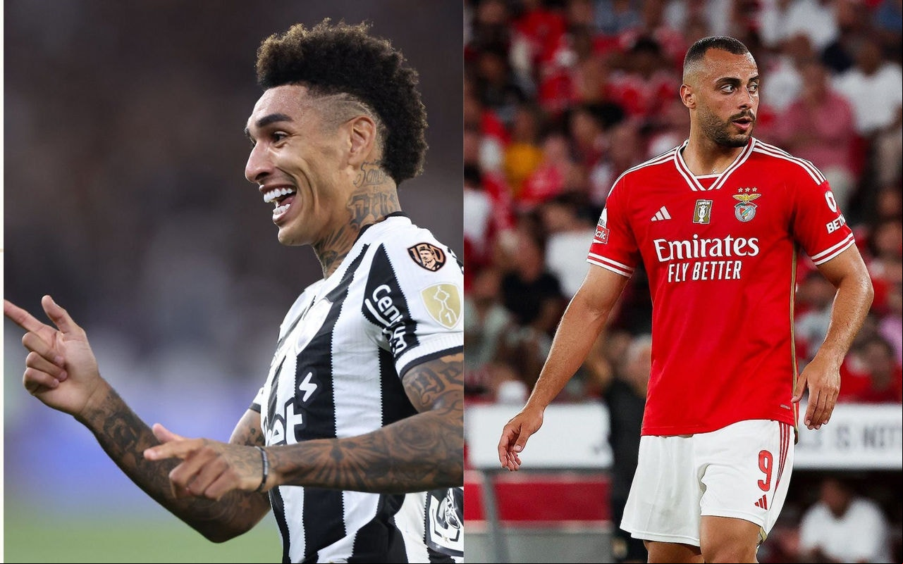 Igor Jesus e Arthur Cabral (Fotos: Vítor Silva/Botafogo;Divulgação/Benfica)